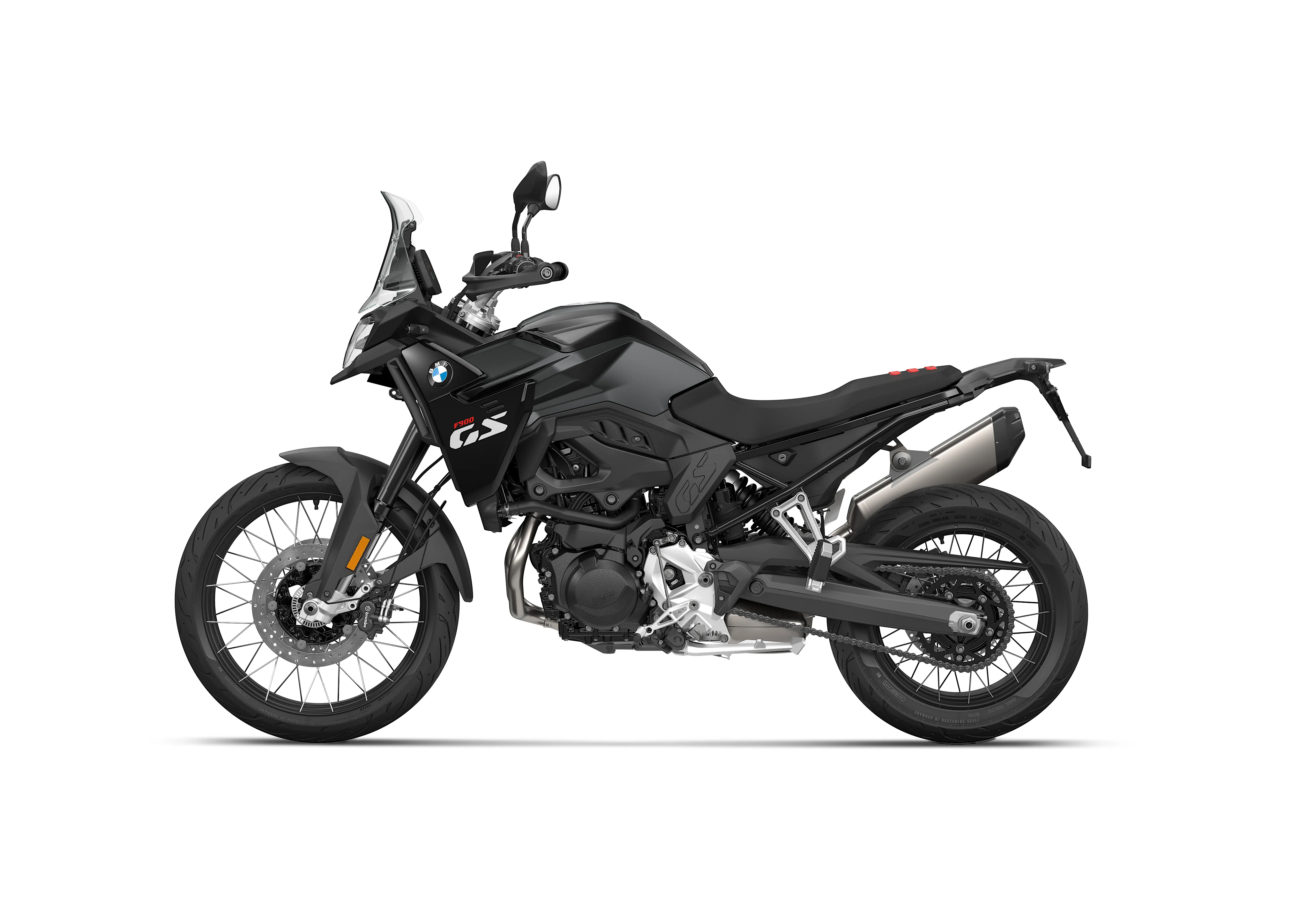 2026 BMW F 900 GS Blackstorm Metallic left-side profile on a white background